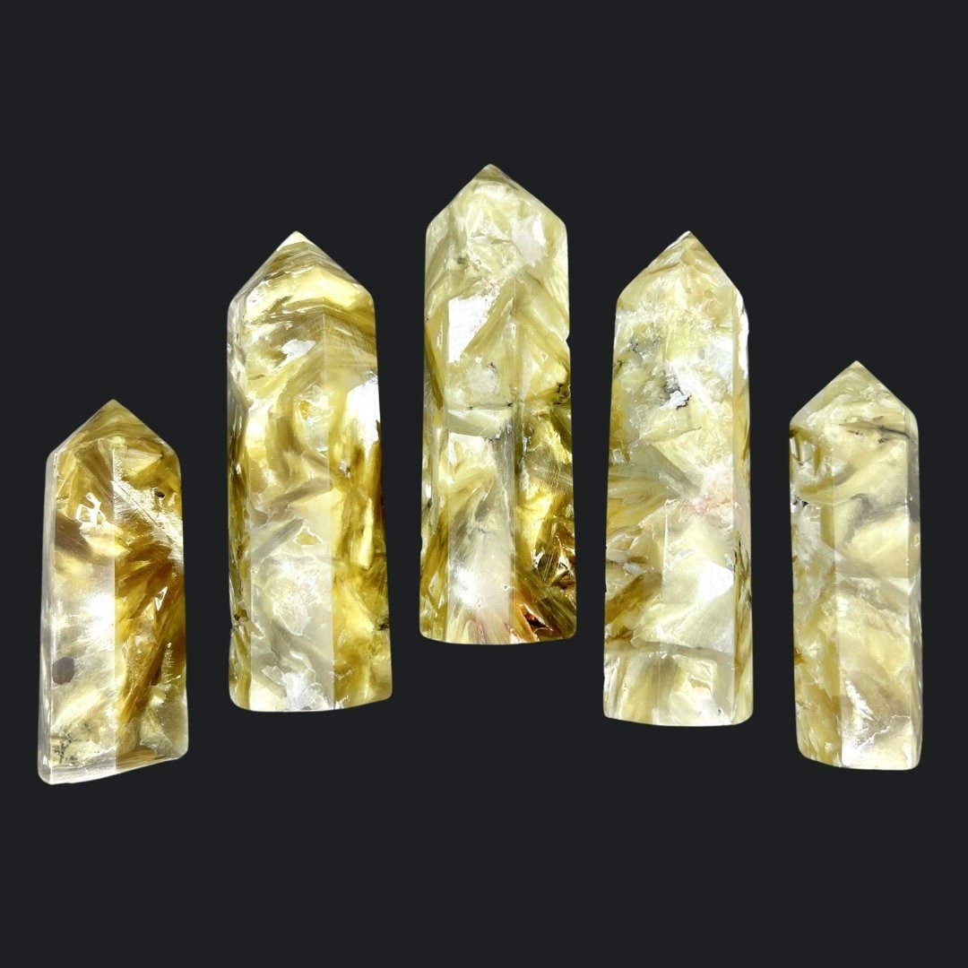 Golden Mica Points (1 Pound Lot) (2.5 to 3.5 inches)Crystal River Gems