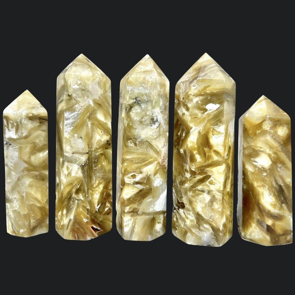 Golden Mica Points (1 Pound Lot) (2.5 to 3.5 inches)Crystal River Gems