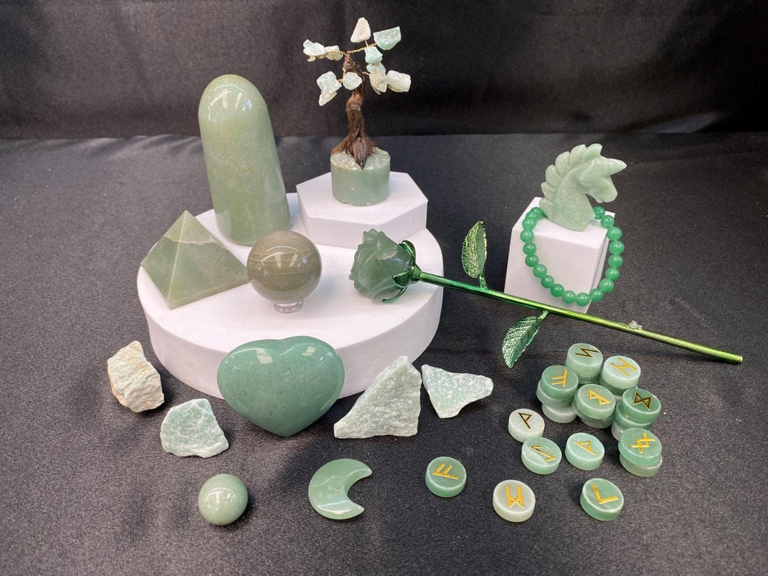 Green Aventurine Crystal Bundle Lot (14 Pieces) Bulk Wholesale Gemstone Décor CollectionCrystal River Gems