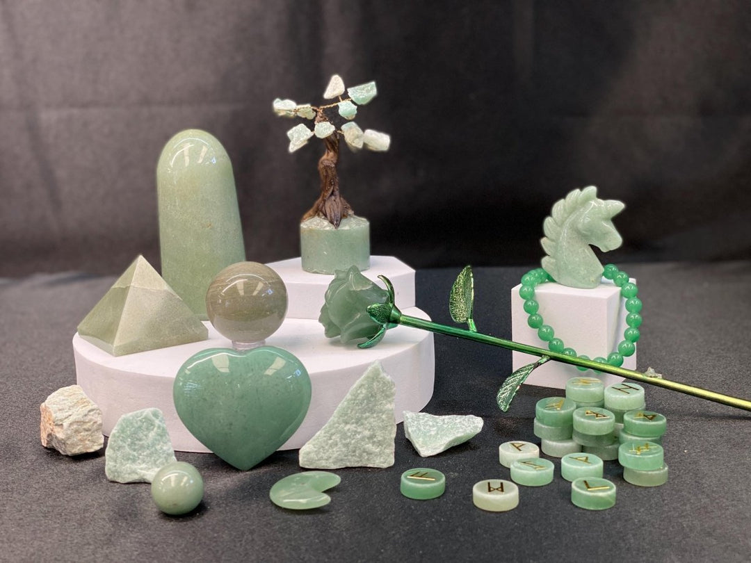 Green Aventurine Crystal Bundle Lot (14 Pieces) Bulk Wholesale Gemstone Décor CollectionCrystal River Gems