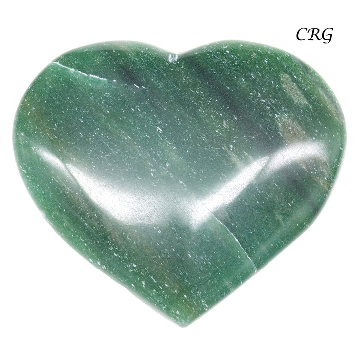 Green Jade Puffy Heart (1 Piece) Size 1 to 1.5 Inches Crystal Gemstone Shape