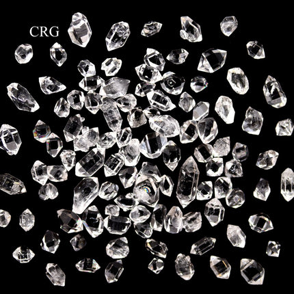 Herkimer-Like Diamond Quartz Double Terminated Points (5 Grams) Size 4 to 8 mm Bulk Wholesale Lot Crystal