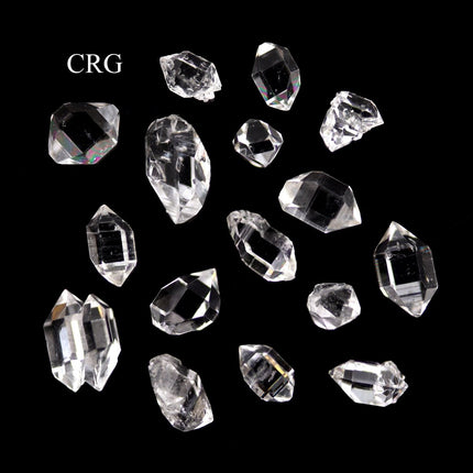Herkimer-Like Diamond Quartz Double Terminated Points (5 Grams) Size 4 to 8 mm Bulk Wholesale Lot Crystal