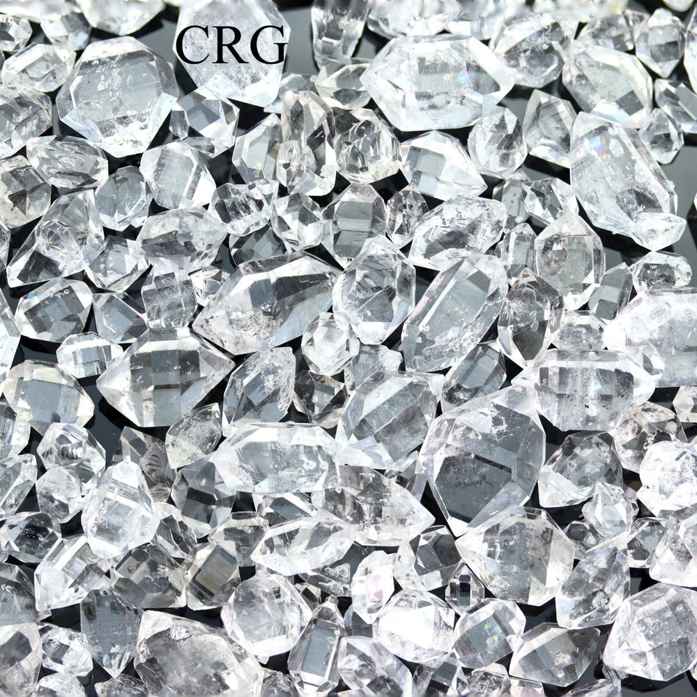 Herkimer-Like Diamond Quartz Double Terminated Points (5 Grams) Size 6 to 18 mm Medium Bulk Wholesale Lot Crystal