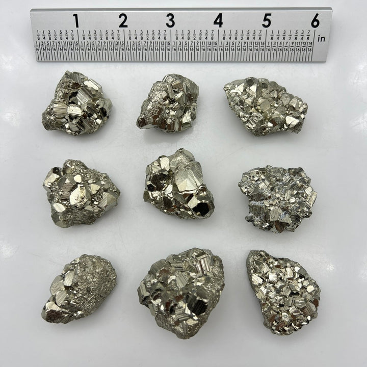 High Quality Cubic Cocada Pyrite / 25 - 50mm AVG - 1 KILO LOTCrystal River Gems