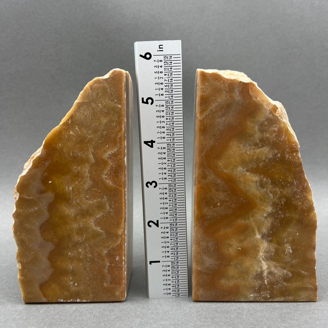 Honey Calcite Polished Face Bookend Pair Gemstone Home Decor Wholesale Crystal SupplyCrystal River Gems
