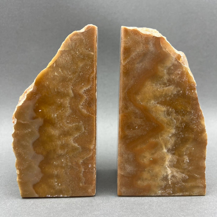 Honey Calcite Polished Face Bookend Pair Gemstone Home Decor Wholesale Crystal SupplyCrystal River Gems