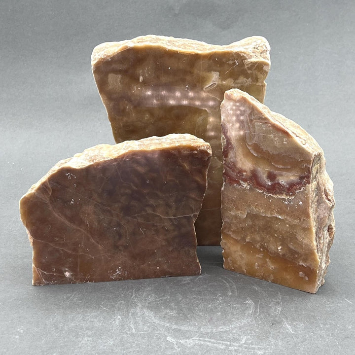 Honey Calcite Polished Face Cut Base FreeformCrystal River Gems