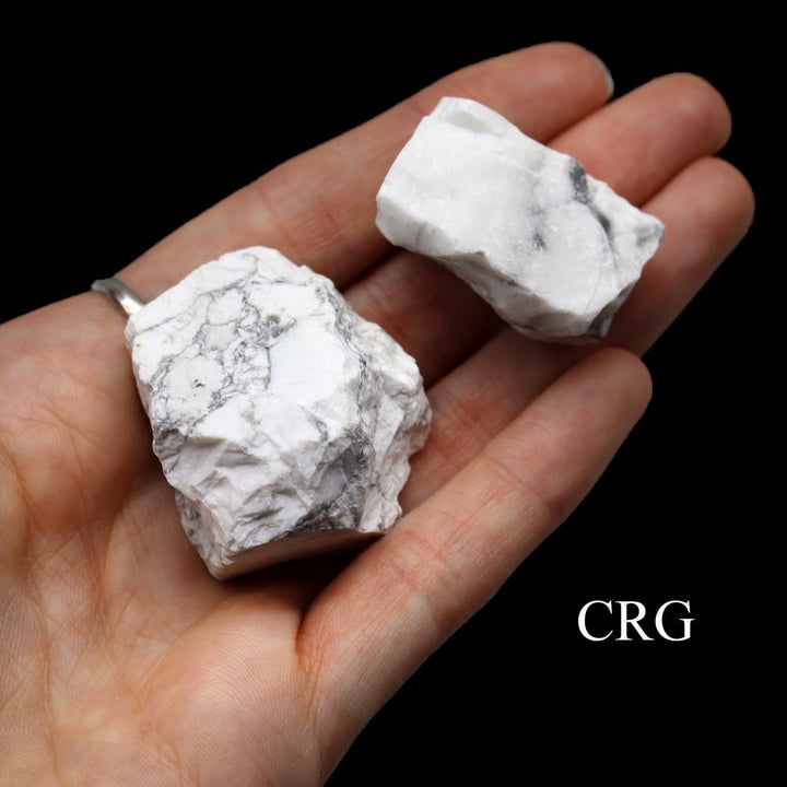 Howlite Rough Flat (24 Pieces) Size 1.5 to 1.75 Inches Bulk Wholesale Lot Crystal Gemstone MineralsCrystal River Gems