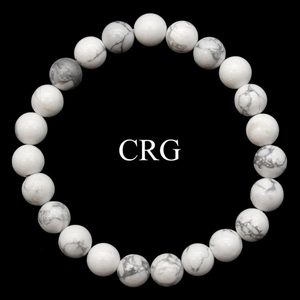 Howlite Round Bead Stretch Bracelet (8 mm)Crystal River Gems