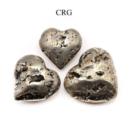 Iron Pyrite Puffy Heart (1 Piece) Size 40 to 60 mm Crystal Gemstone Shape