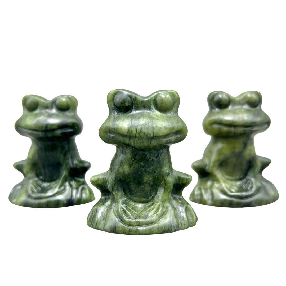 Jade Frog Carving 2 Inches (1 Piece)Crystal River Gems