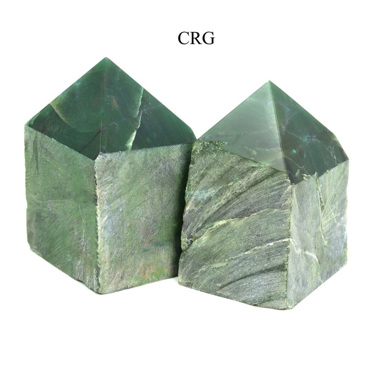 Jadeite Top Polished Points (1 Kilogram) Size 1.5 to 3 Inches Standing Crystal TowersCrystal River Gems