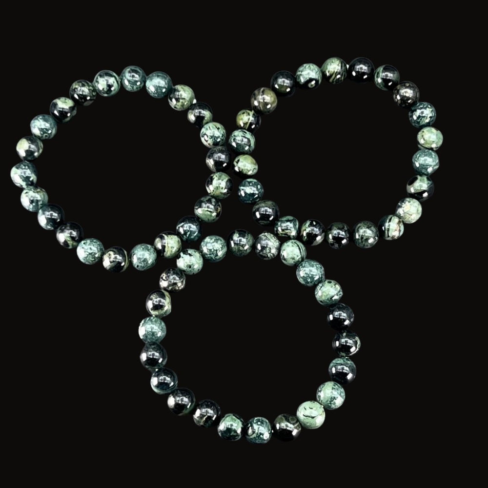 Kamaba Jasper Round Bead Stretch Bracelet (8 mm)Crystal River Gems