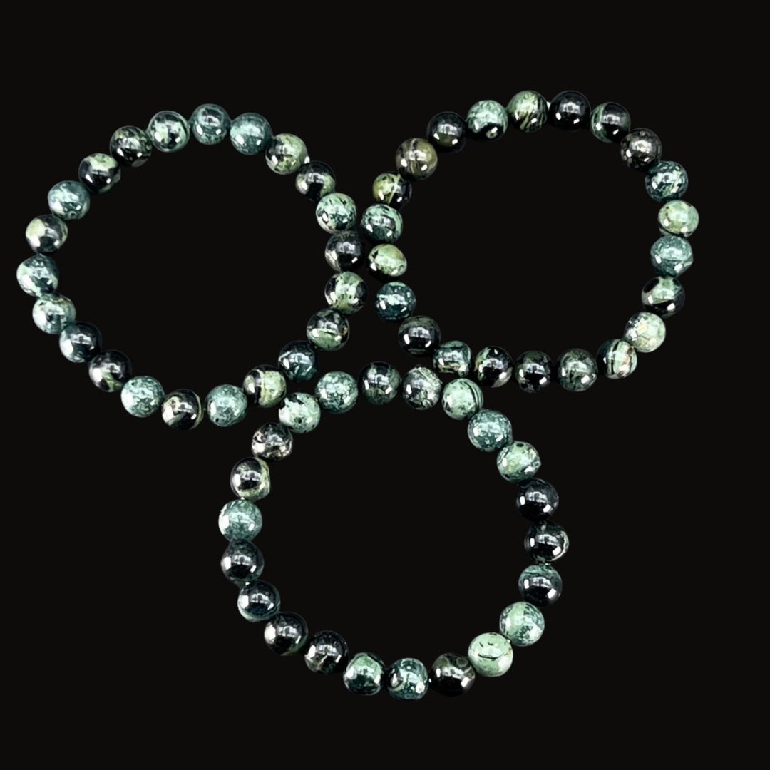 Kamaba Jasper Round Bead Stretch Bracelet (8 mm)Crystal River Gems