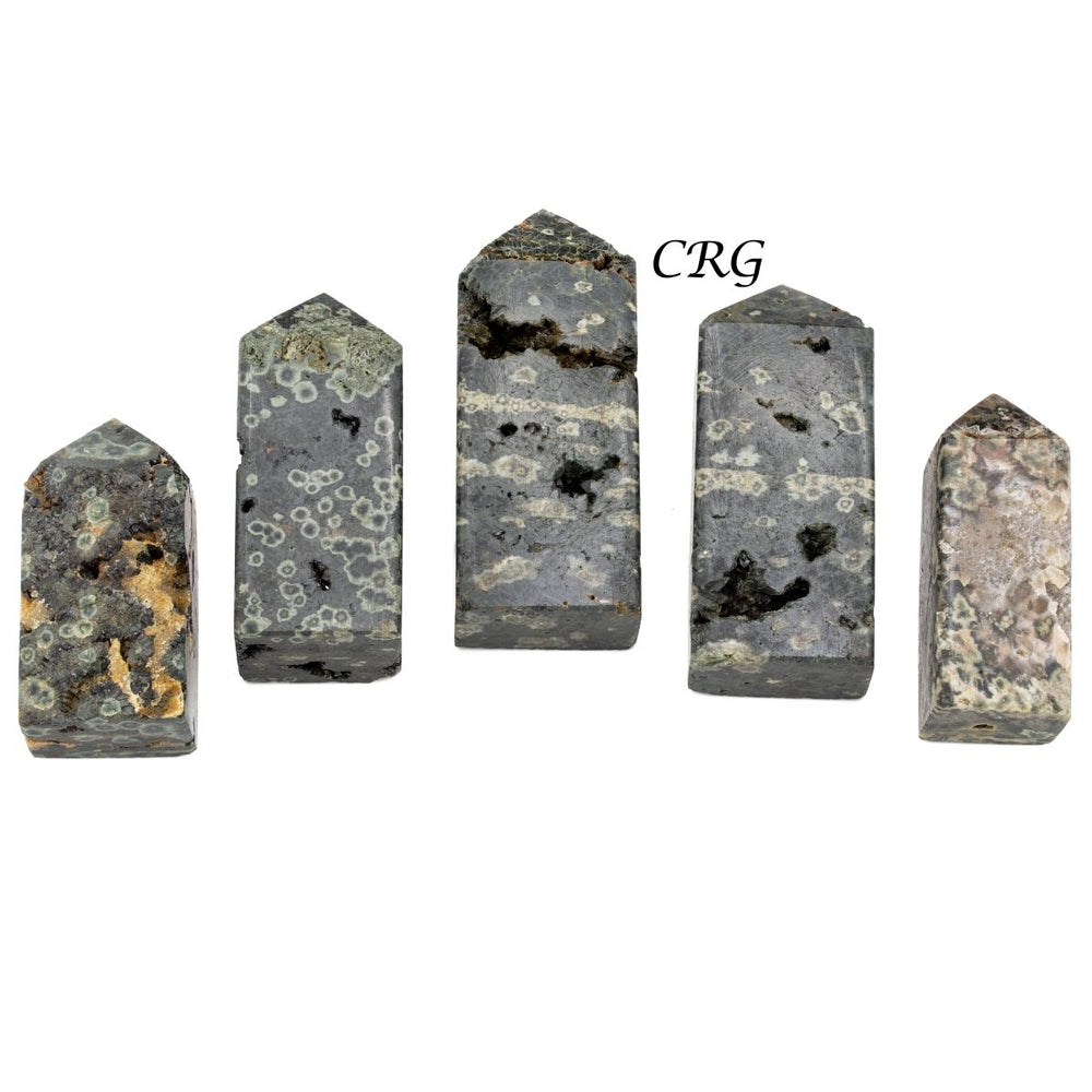 Kambaba Jasper Rough Towers (1 Kilogram) Size 8 to 12 cm Standing Crystal Gemstone Points
