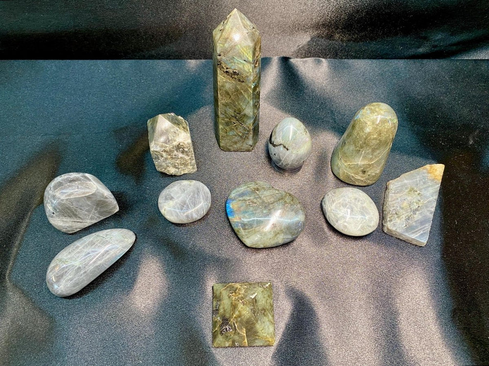 Labradorite Crystal Bundle Lot (11 Pieces) Bulk Wholesale Gemstone Décor CollectionCrystal River Gems