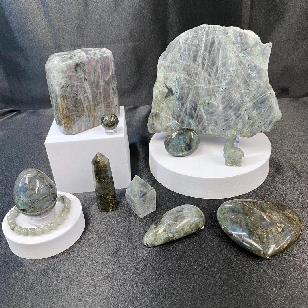 Labradorite Crystal Bundle Lot (11 Pieces) Bulk Wholesale Gemstone Décor CollectionCrystal River Gems