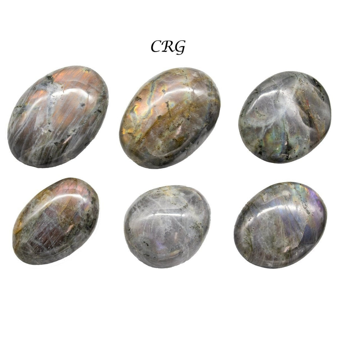 Labradorite Gallet Palm Stones with Lavender Flash Size 35 to 65 mmCrystal River Gems
