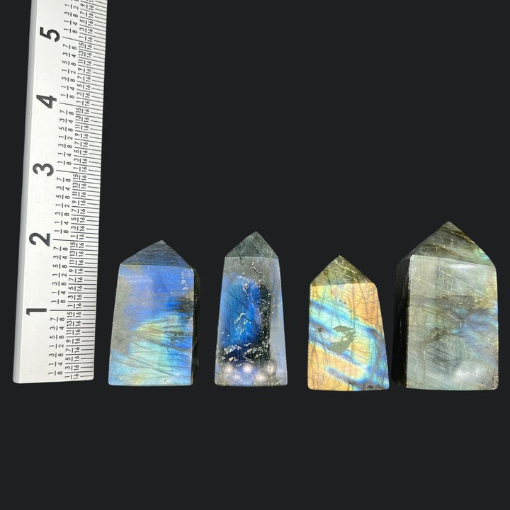 Labradorite High Flash Mini Towers Size 1.5 to 2.5 inchesCrystal River Gems