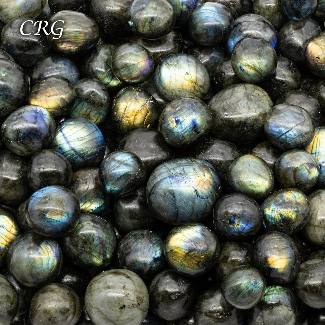 Labradorite High Flash Tumbled (1 Pound) Size 0.5 To 1 Inch Wholesale Polished Crystals Minerals GemstonesCrystal River Gems