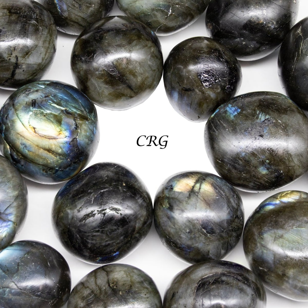 Labradorite High Flash Tumbled (1 Pound) Size 0.5 To 1 Inch Wholesale Polished Crystals Minerals GemstonesCrystal River Gems