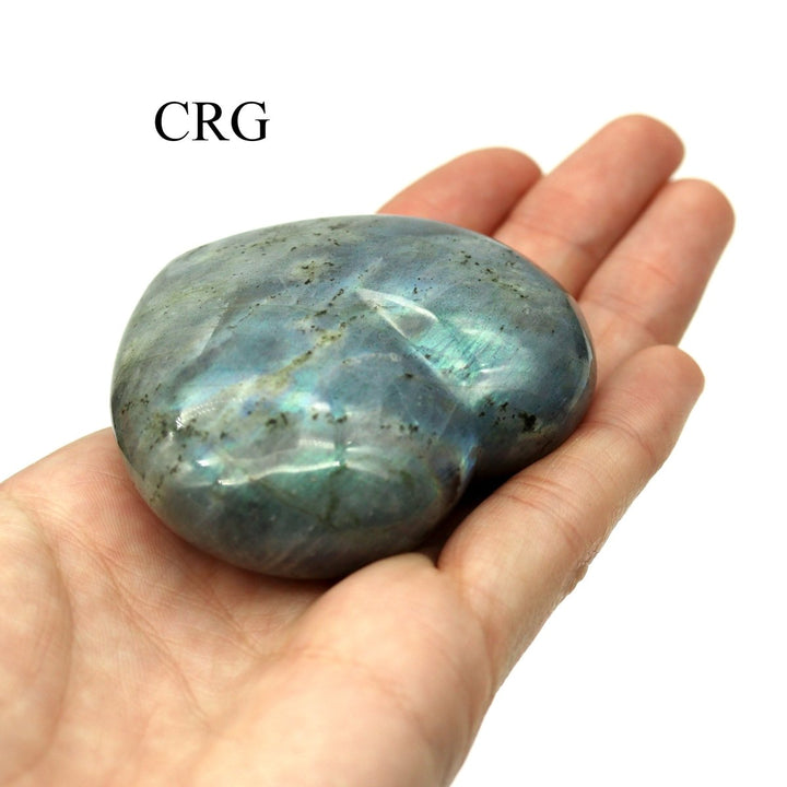 Labradorite Puffy Heart High Flash (1 Piece) Size 2 Inches Crystal Gemstone Shape
