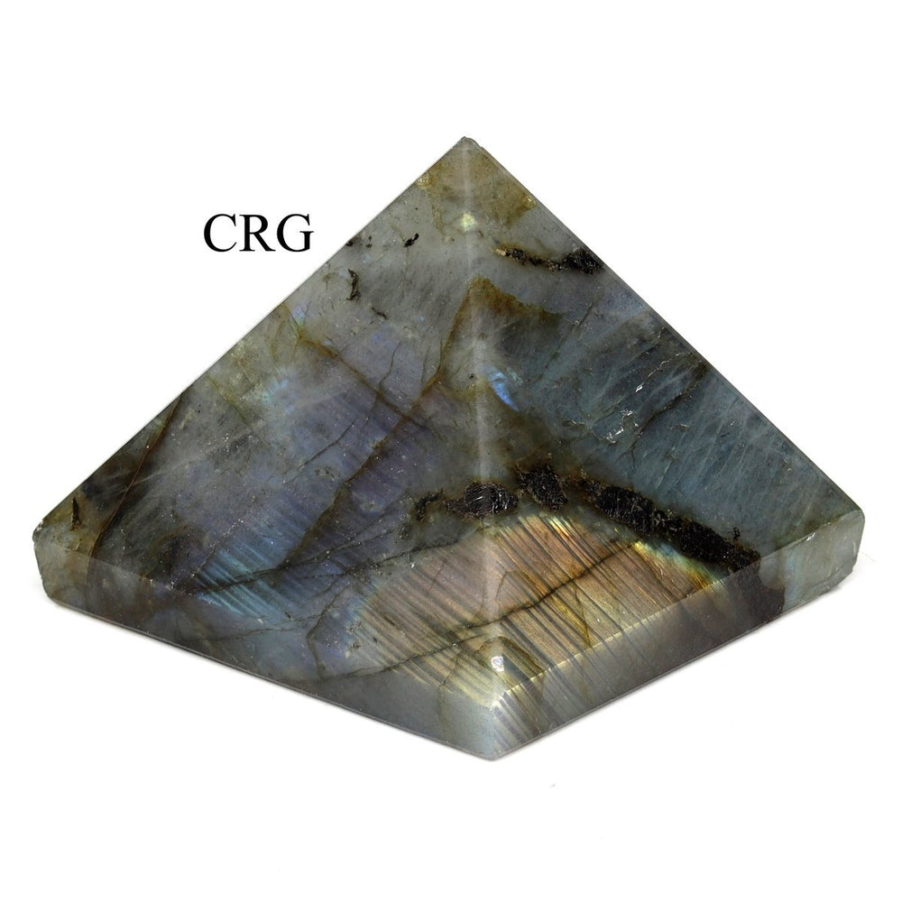 Labradorite Pyramid (1 Piece) Size 1 to 3 Inches 4-Sided Crystal Gemstone Shape Decor