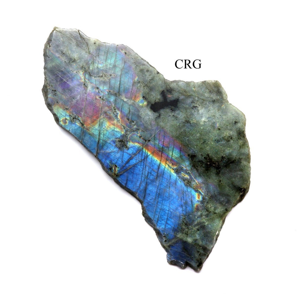 Labradorite Slab (1 Piece) Size 5 to 9 Inches Flat Top Polished Crystal Gemstone