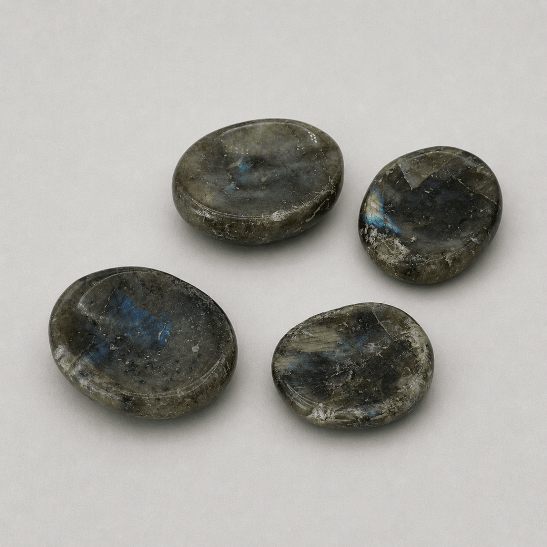 Labradorite Worry Stones w/ Thumb Indent (4 Pieces)Crystal River Gems
