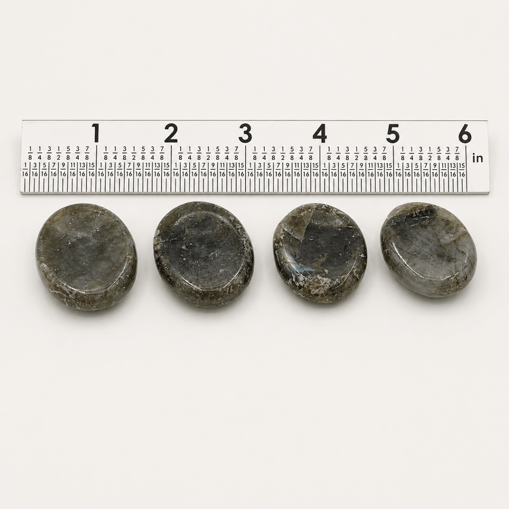 Labradorite Worry Stones w/ Thumb Indent (4 Pieces)Crystal River Gems