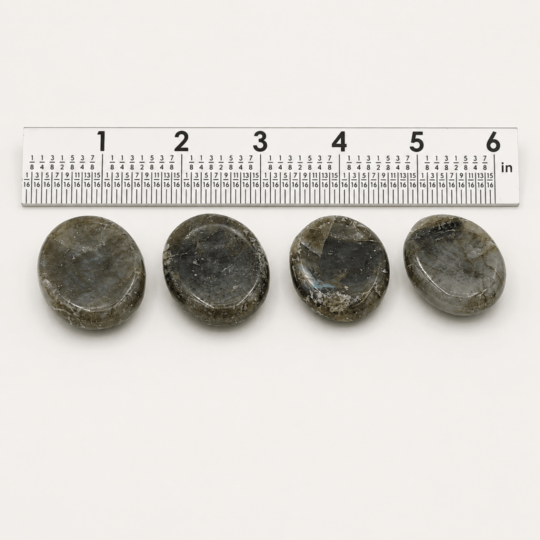 Labradorite Worry Stones w/ Thumb Indent (4 Pieces)Crystal River Gems