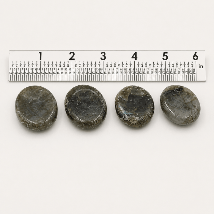 Labradorite Worry Stones w/ Thumb Indent (4 Pieces)Crystal River Gems