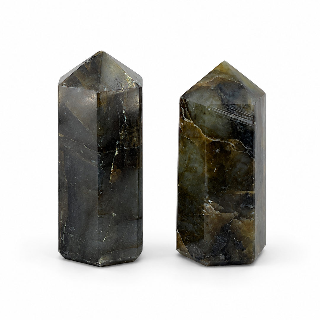 Labradorite Mini Towers (2 Pieces) Size 50 mm Crystal Gemstone Points