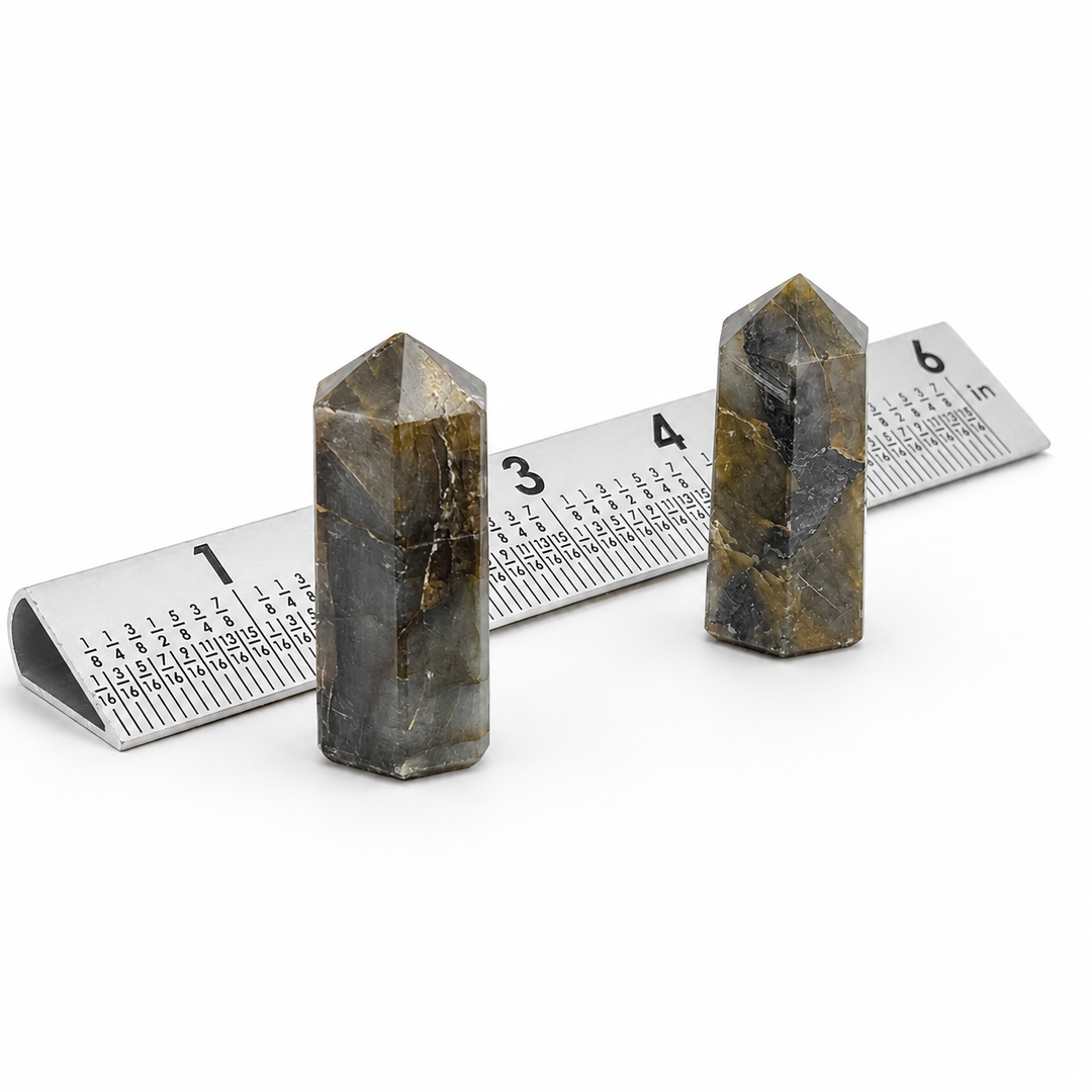 Labradorite Mini Towers (2 Pieces) Size 50 mm Crystal Gemstone Points