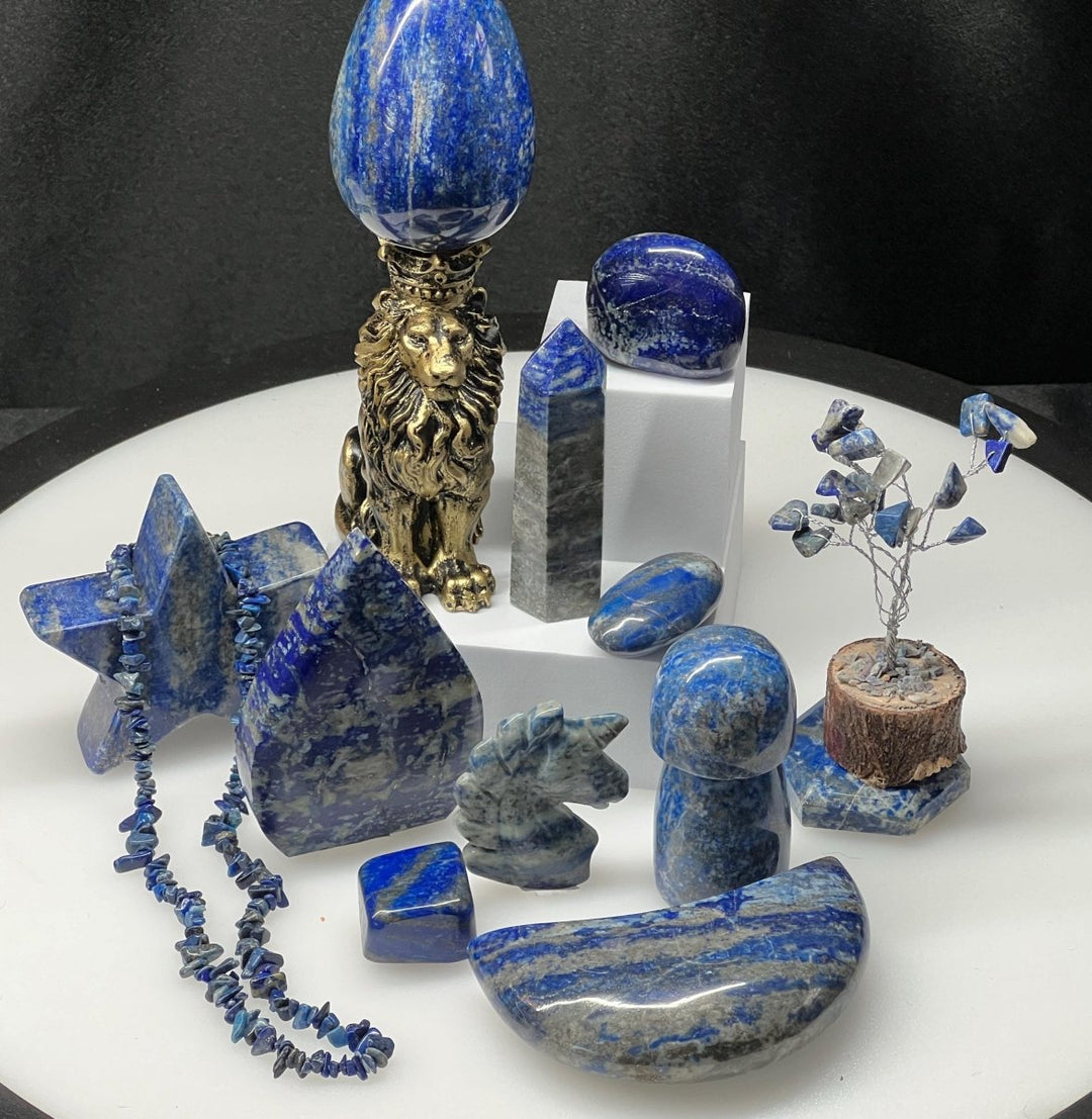 Lapis Carvings Crystal Bundle Lot (3 LBs) Bulk Wholesale Gemstone Décor CollectionCrystal River Gems