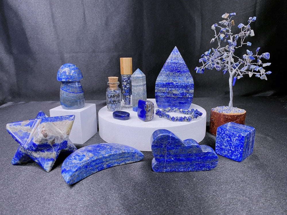 Lapis Crystal Bundle Lot (13 Pieces) Bulk Wholesale Gemstone Décor CollectionCrystal River Gems