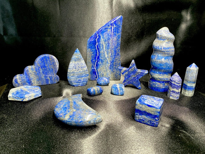 Lapis Lazuli Bundle Lot (13 Pieces) Bulk Wholesale Gemstone Décor CollectionCrystal River Gems