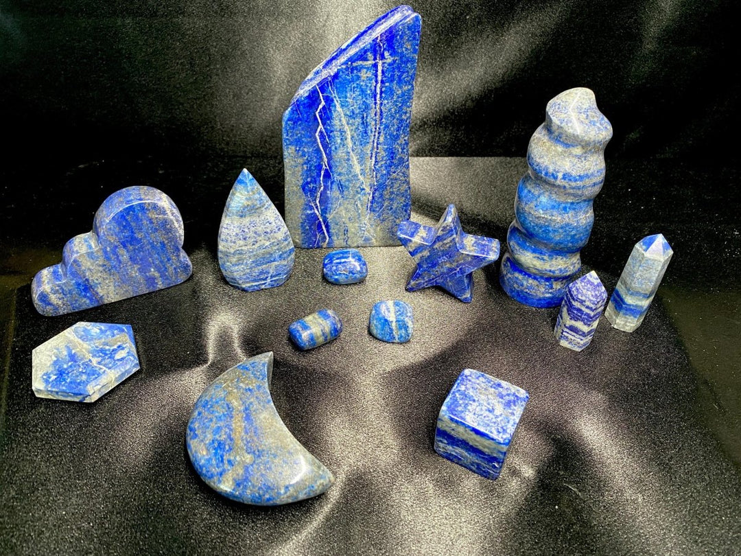 Lapis Lazuli Bundle Lot (13 Pieces) Bulk Wholesale Gemstone Décor CollectionCrystal River Gems