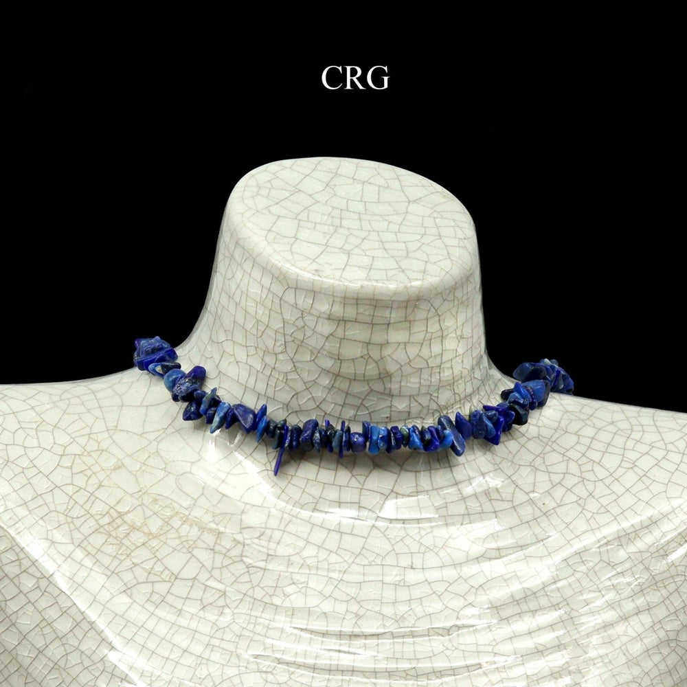 Lapis Lazuli Chip Choker Necklace (1 Piece) Size 16 Inches Crystal Jewelry