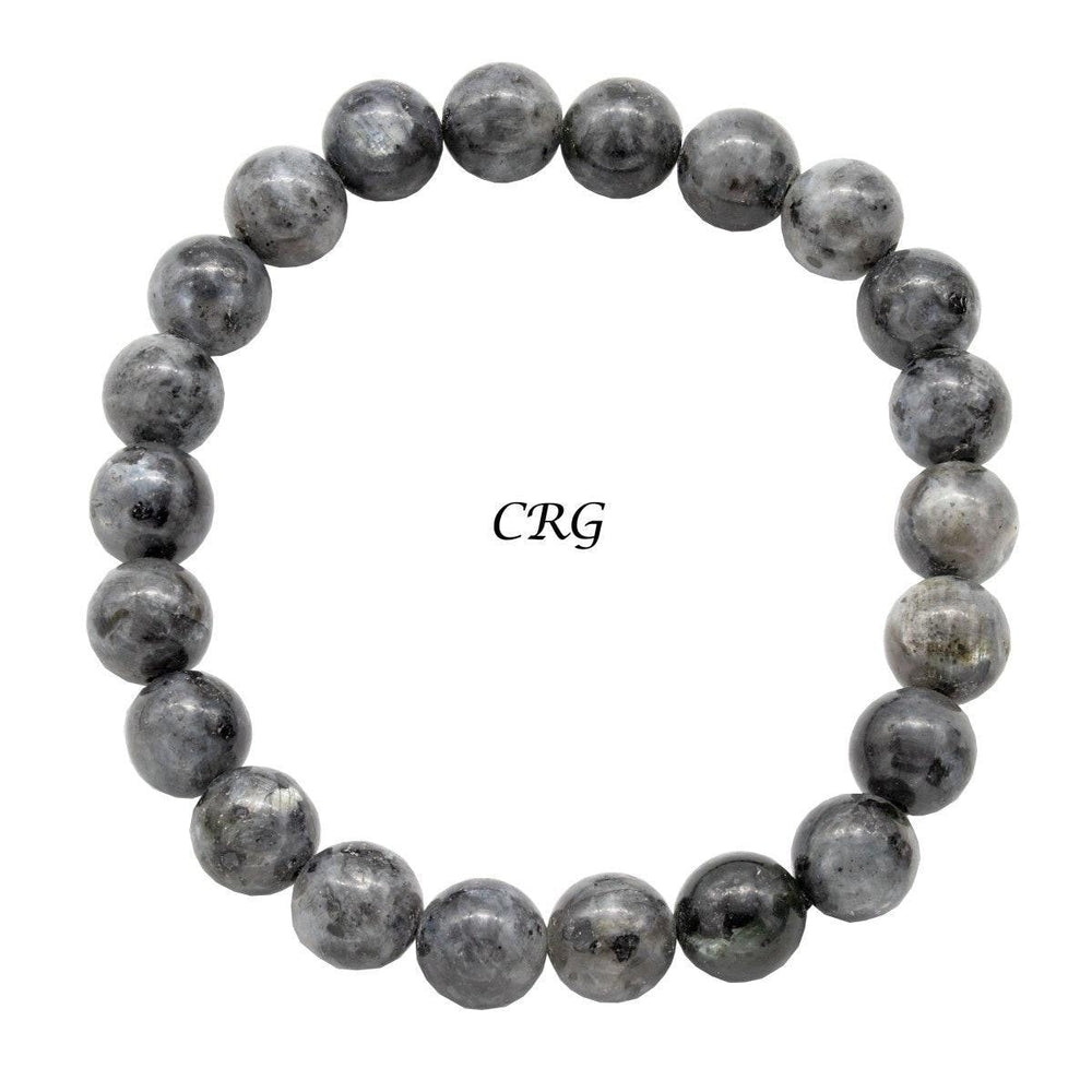 Larvikite Round Bead Stretch Bracelet (8 mm)Crystal River Gems