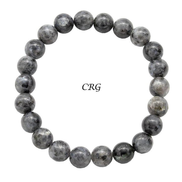 Larvikite Round Bead Stretch Bracelet (8 mm)Crystal River Gems
