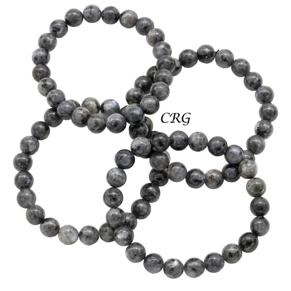 Larvikite Round Bead Stretch Bracelet (8 mm)Crystal River Gems