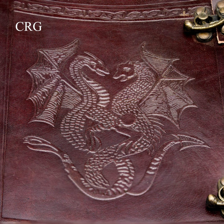 Leather Dragon Notebook (1 Piece) Size 9.8 by 7 Inches Parchment Paper Thick Journal