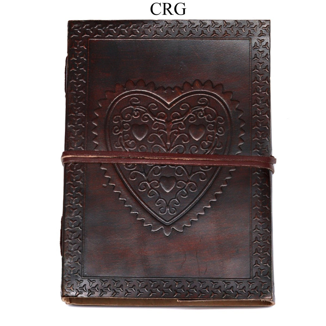 Leather Heart Notebook with Strings (1 Piece) Size 17 by 12 cm Parchment Paper Journal