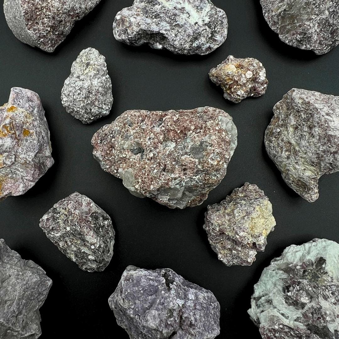 Lepidolite Rough Specimens Bulk Stones (1 Pound)Crystal River Gems