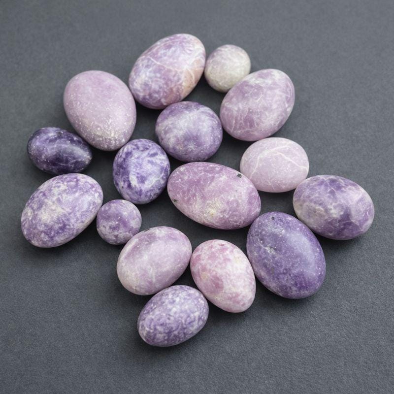 Lepidolite Tumbled (1 to 2 Inches) (1 Pound)Crystal River Gems