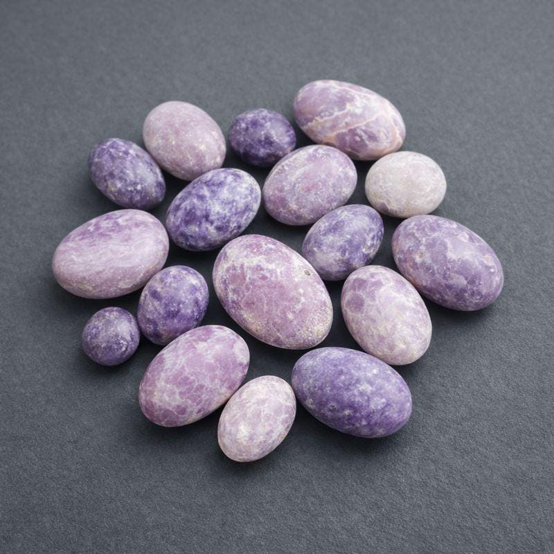 Lepidolite Tumbled (1 to 2 Inches) (1 Pound)Crystal River Gems