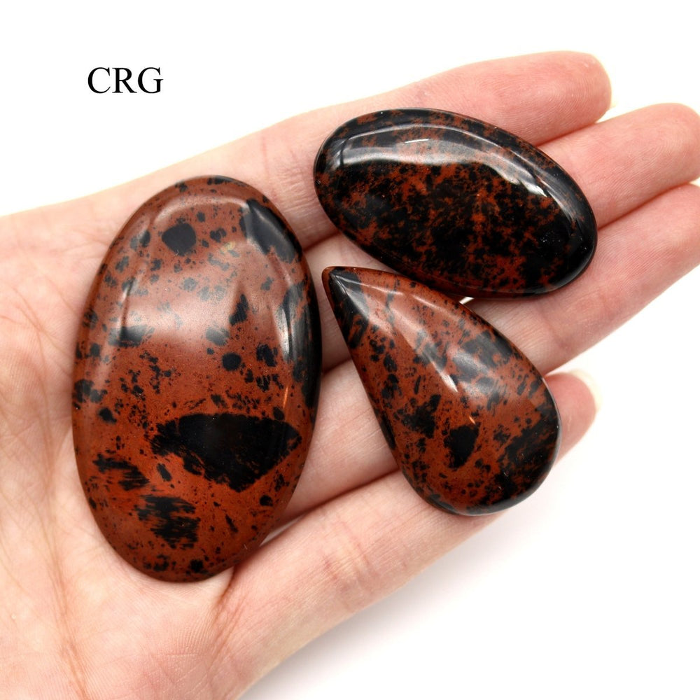 Mahogany Obsidian Cabochon (Mixed Sizes) (50 Grams) Small Thin Polished Curved CabochonsCrystal River Gems