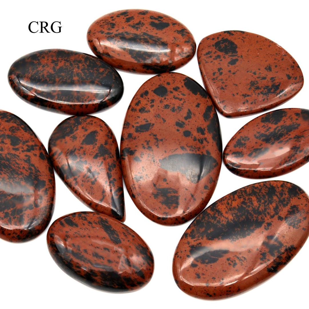 Mahogany Obsidian Cabochon (Mixed Sizes) (50 Grams) Small Thin Polished Curved CabochonsCrystal River Gems
